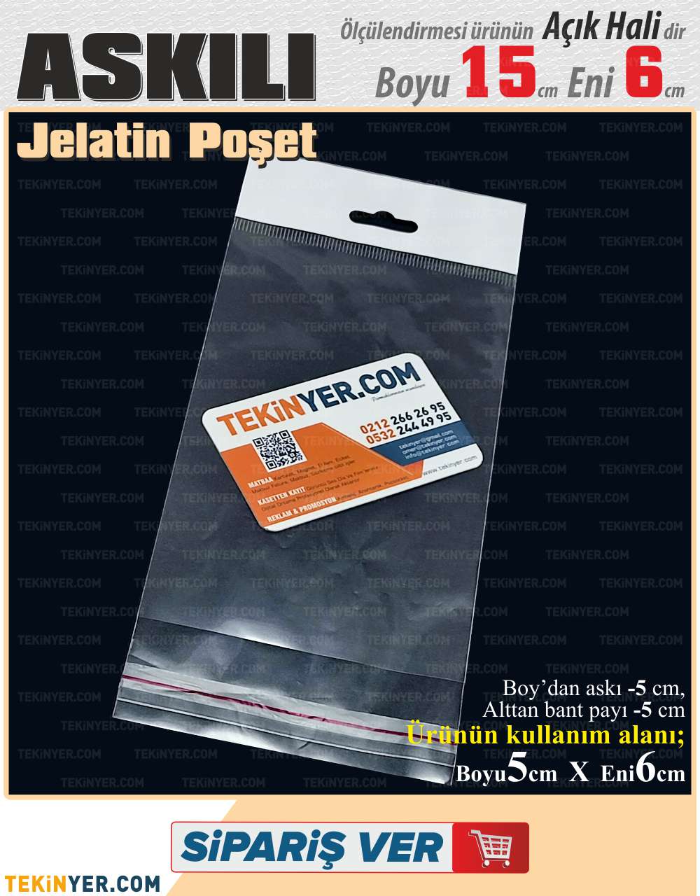 6x15 cm Askılı Jelatin