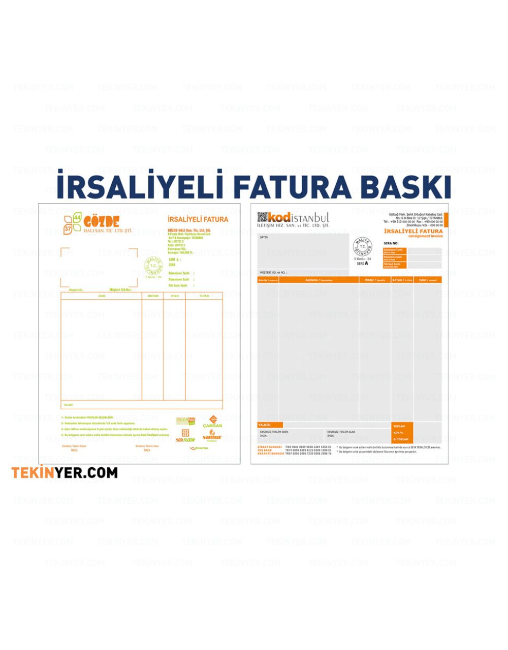 Fatura kağıt Kalınlıkları