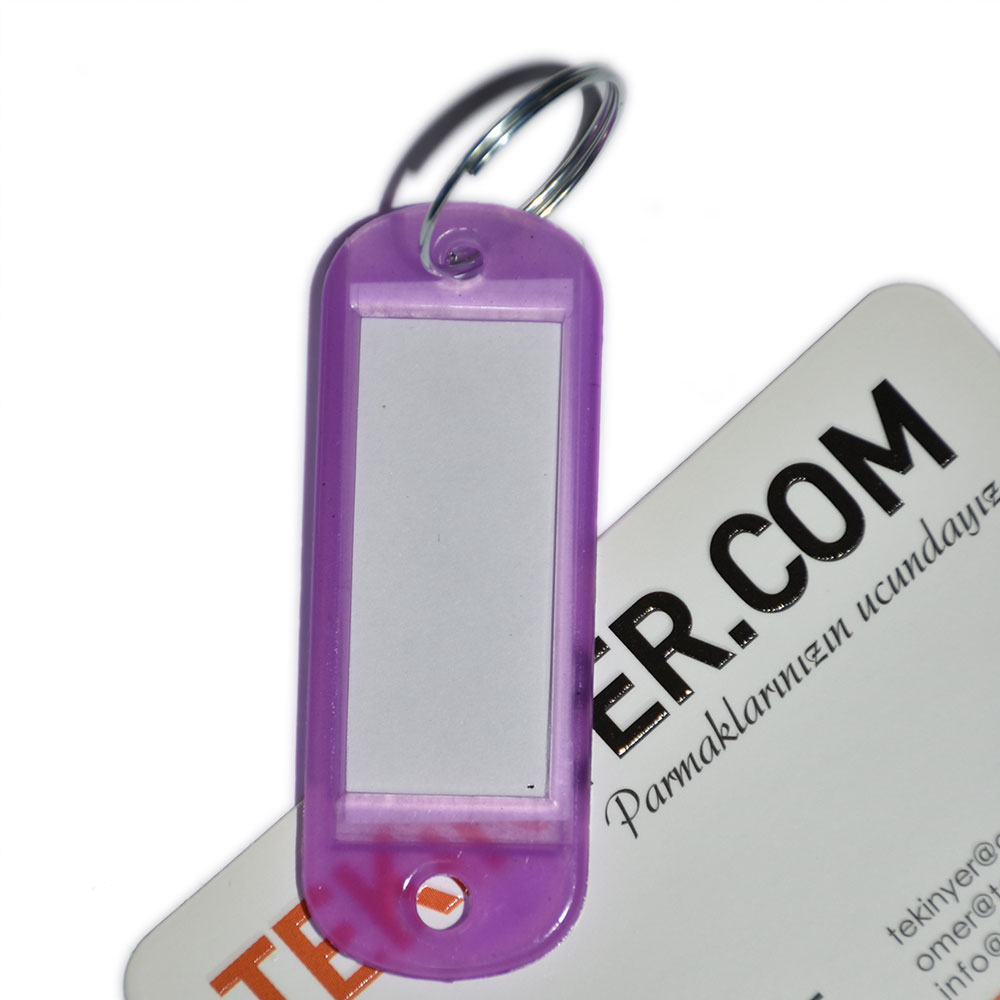 Şeffaf Plastik Anahtarlık