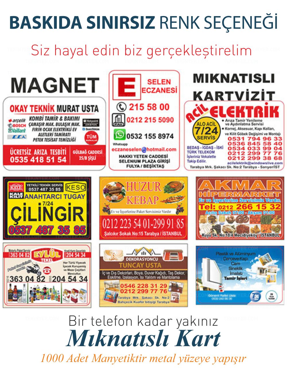 Şile Magnet Sınırsız Renk Baskı Seçeneği